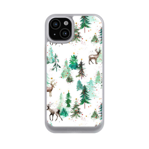 Apple iPhone 15 Plus NIVOcore Hirsche und Winterweihnachtsbäume