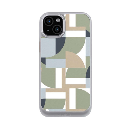 Apple iPhone 15 Plus NIVOcore Futuristische Bauhaus Polygone Beige