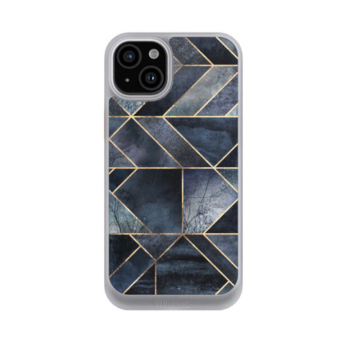 Apple iPhone 15 Plus NIVOcore Abstraktes Natur-Dunkelblau