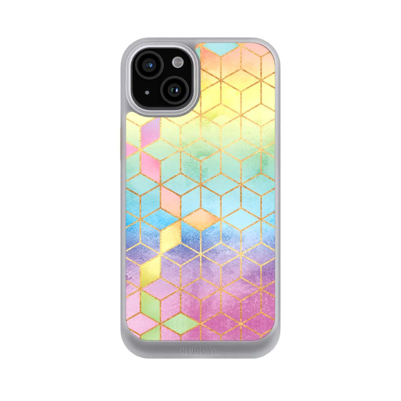 iPhone 15 Plus NIVOcore Regenbogenwürfel