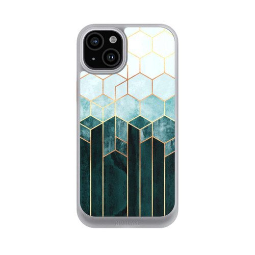 Apple iPhone 15 Plus NIVOcore Blaugrüne Sechsecke