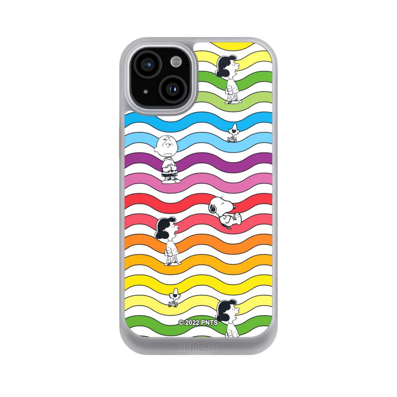 iPhone 15 Plus NIVOcore Snoopy Pattern Rainbow