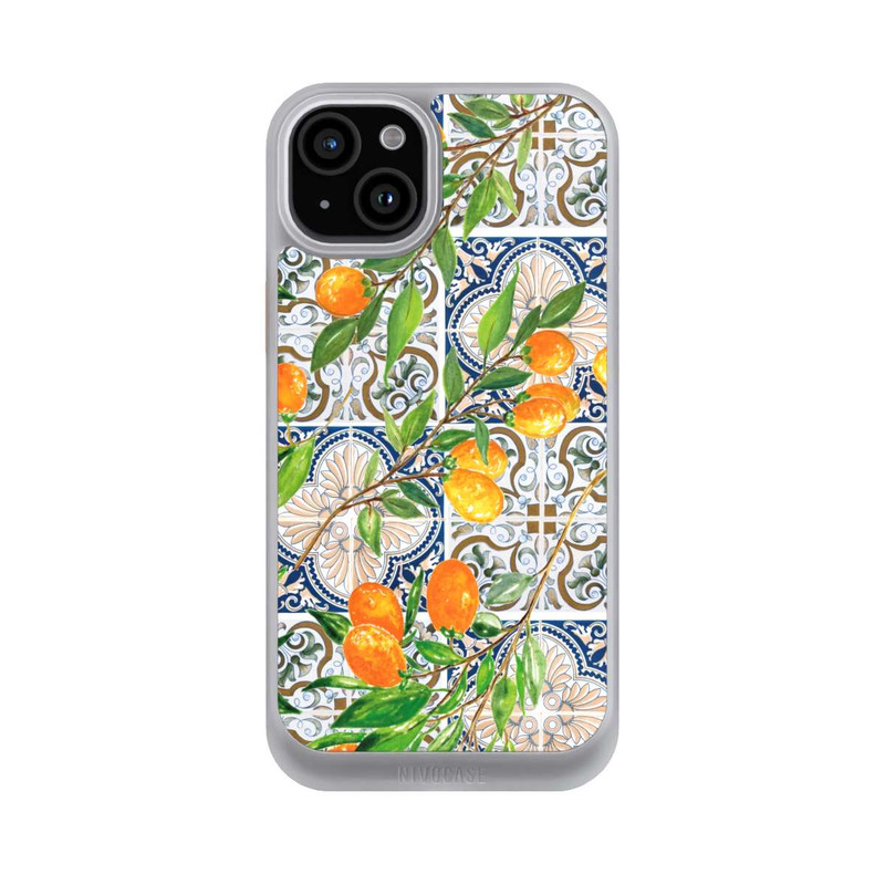 iPhone 15 Plus NIVOcore Griechische Orangen Muster