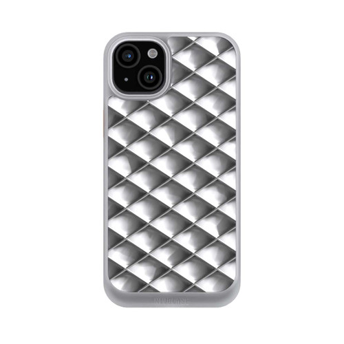 Apple iPhone 15 Plus NIVOcore Glamour Silver Squares