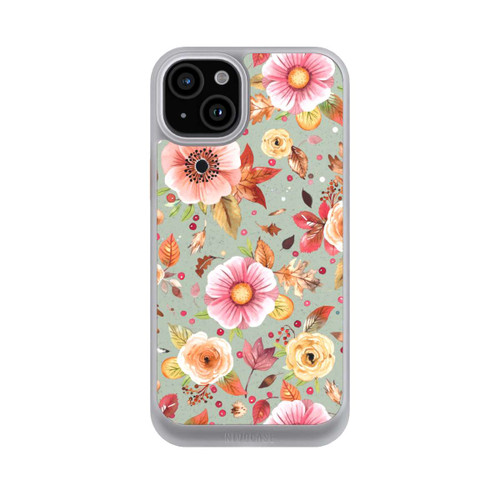 Apple iPhone 15 Plus NIVOcore Herbstblumen Weiches Grün