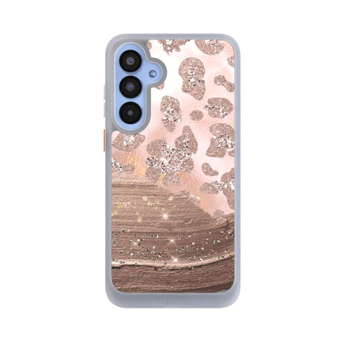 Samsung Galaxy A55 5G NIVOcore Silberner Leoparden Glitzerlook