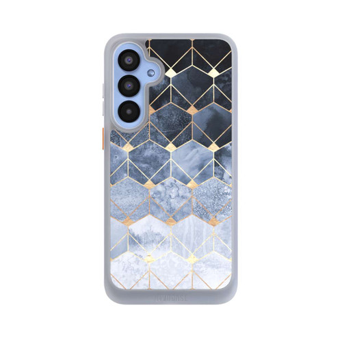 Samsung Galaxy A55 5G NIVOcore Blaue Sechsecke und Diamanten Golddruck