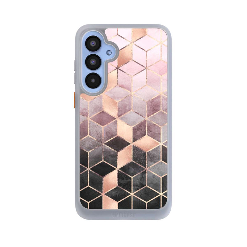 Galaxy A55 5G NIVOcore Pink-grauer Farbverlauf Würfel Druck