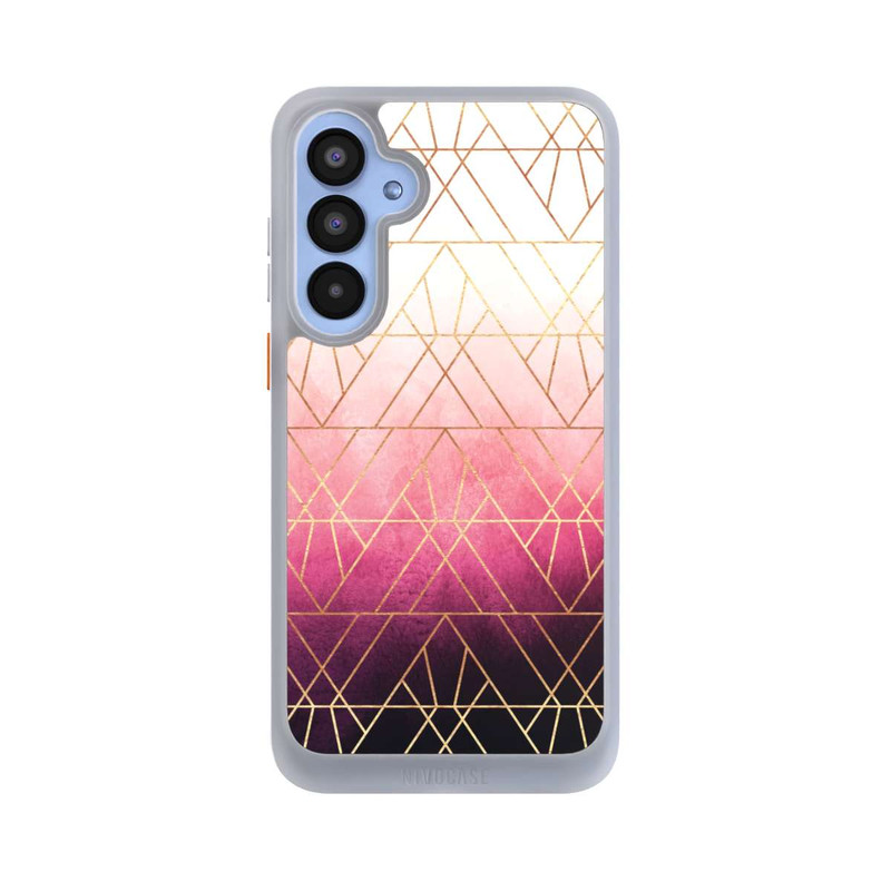 Galaxy A55 5G NIVOcore Pink Ombre Triangles Gold Print