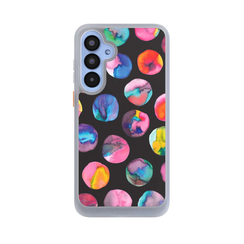 Galaxy A55 5G NIVOcore Colorful Ink Marbles Dots Black