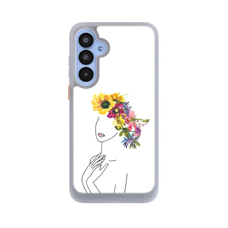 Galaxy A55 5G NIVOcore Line Art Frau mit Blumenkrone