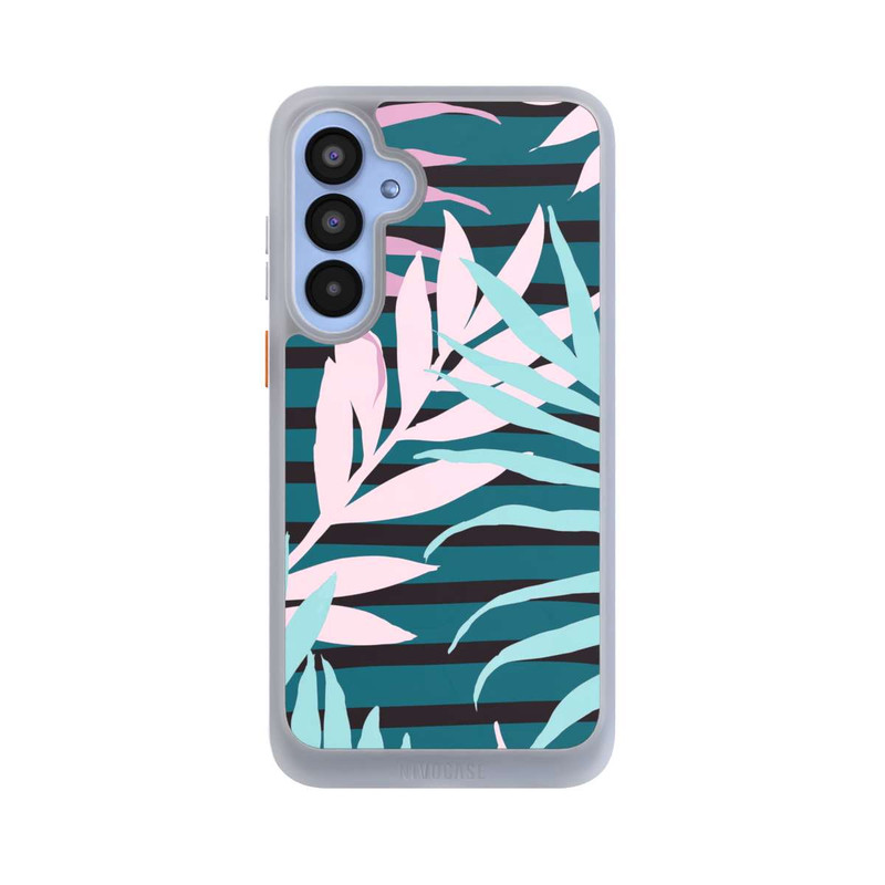 Galaxy A55 5G NIVOcore Pastell-Dschungelblätter rosa blaugrün