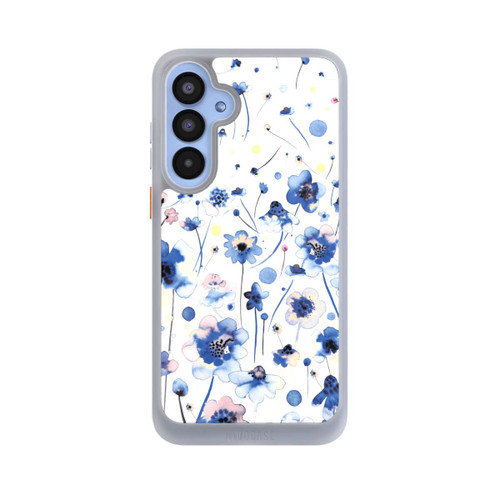 Samsung Galaxy A55 5G NIVOcore Watercolor Ink Blue Flowers