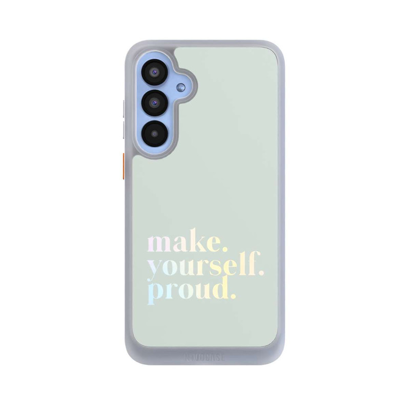 Galaxy A55 5G NIVOcore Make Yourself Proud Zitat-Minze und Farbverlauf