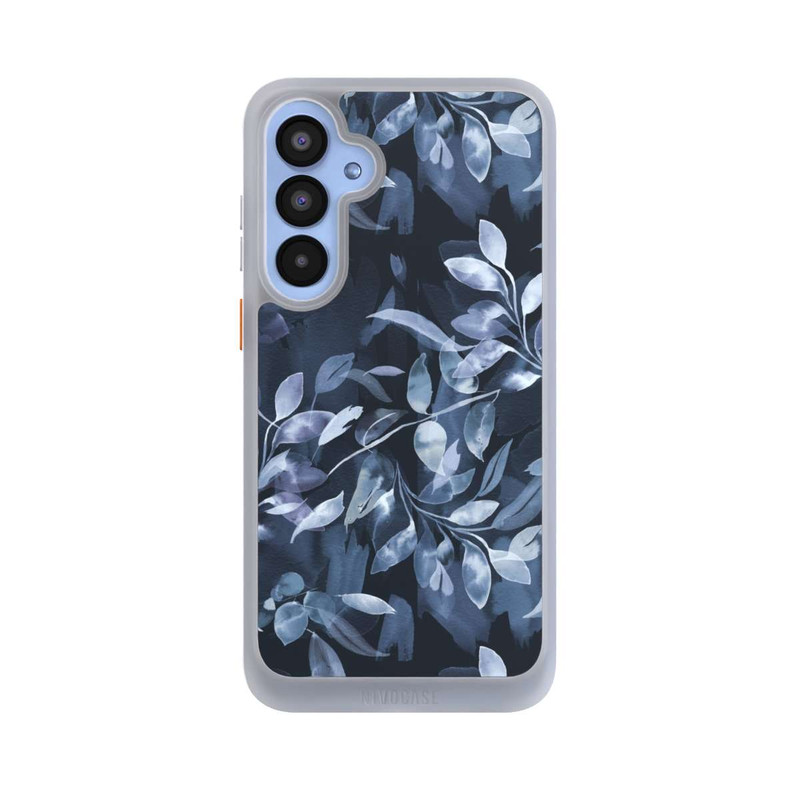 Galaxy A55 5G NIVOcore Mystische Aquarellblätter marineblau
