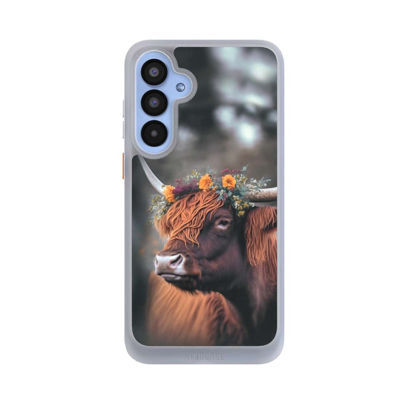 Galaxy A55 5G NIVOcore Hochland Rind mit Blumen mit KI