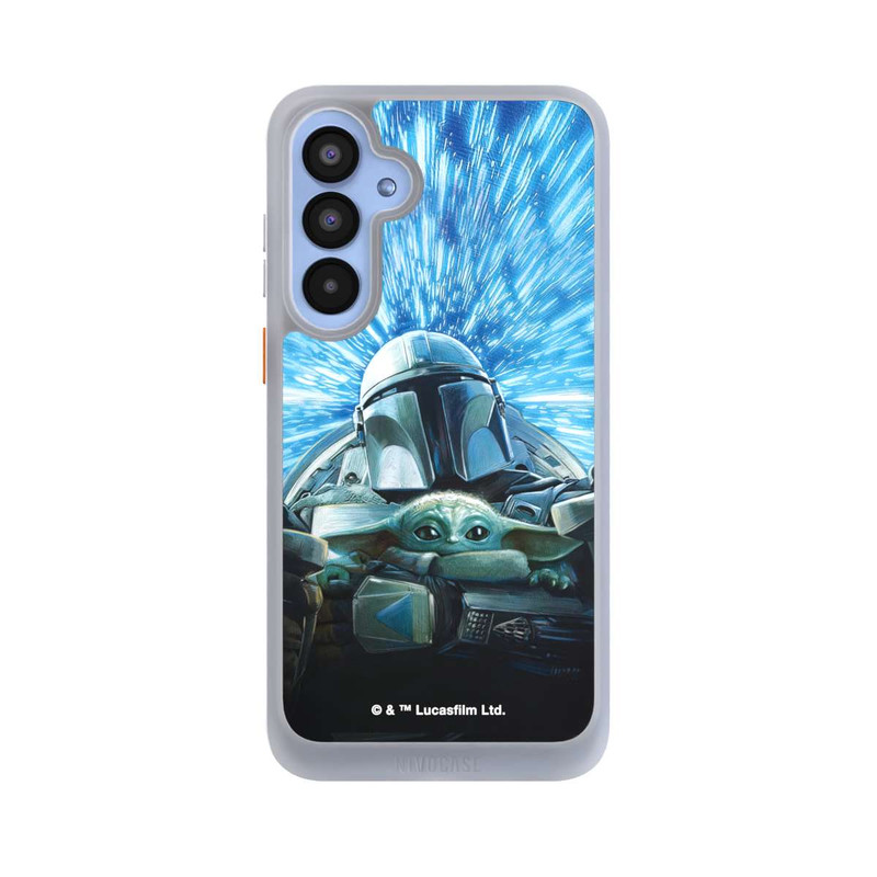 Galaxy A55 5G NIVOcore Grogu und Mando fliegen blau