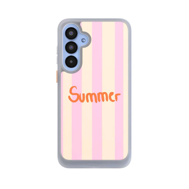 Galaxy A55 5G NIVOcore Summer- Rosa und Orange Streifen Hintergrund