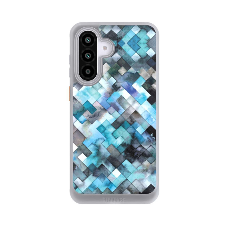 Galaxy A56 5G NIVOcore stimmungsvolles geometrisches Muster blau