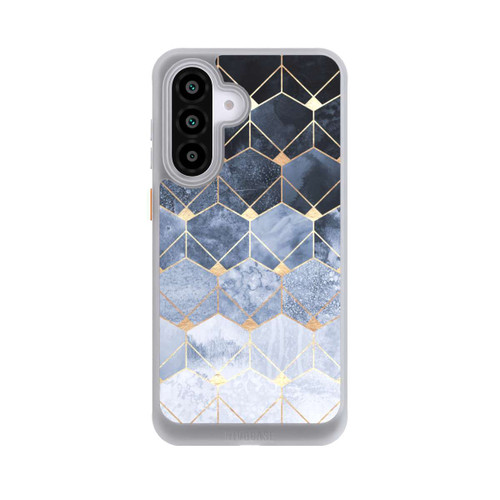Samsung Galaxy A56 5G NIVOcore Blaue Sechsecke und Diamanten Golddruck