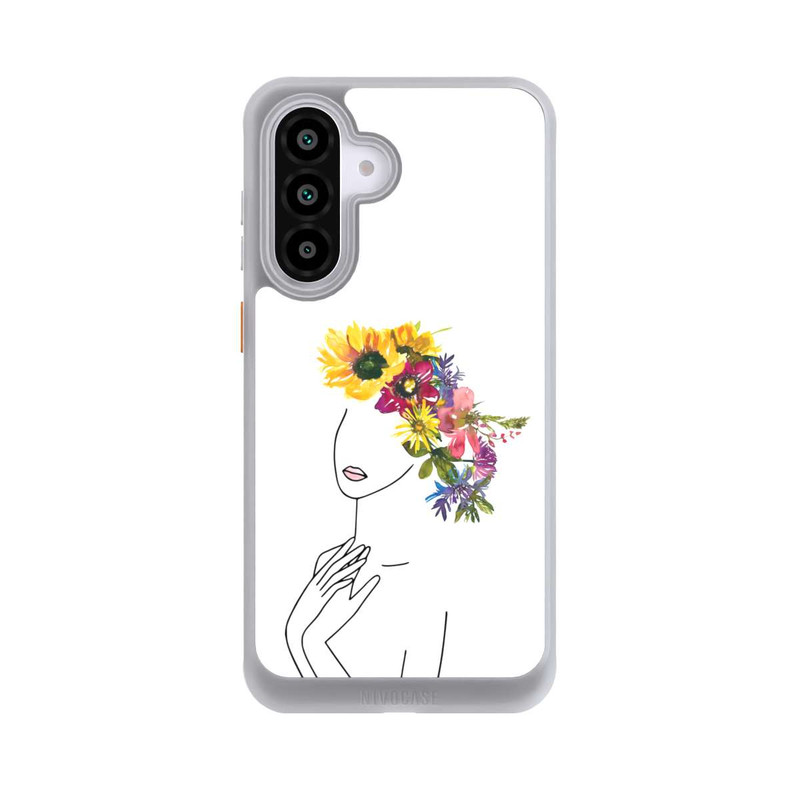 Galaxy A56 5G NIVOcore Line Art Frau mit Blumenkrone