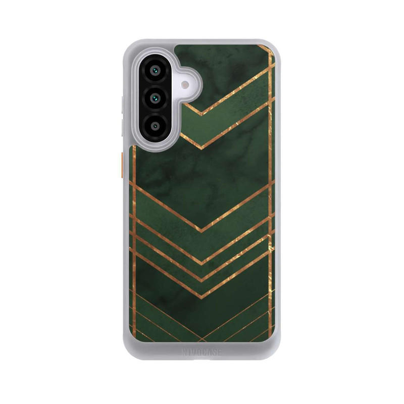 Galaxy A56 5G NIVOcore Dark Green Pattern Golden Stripes