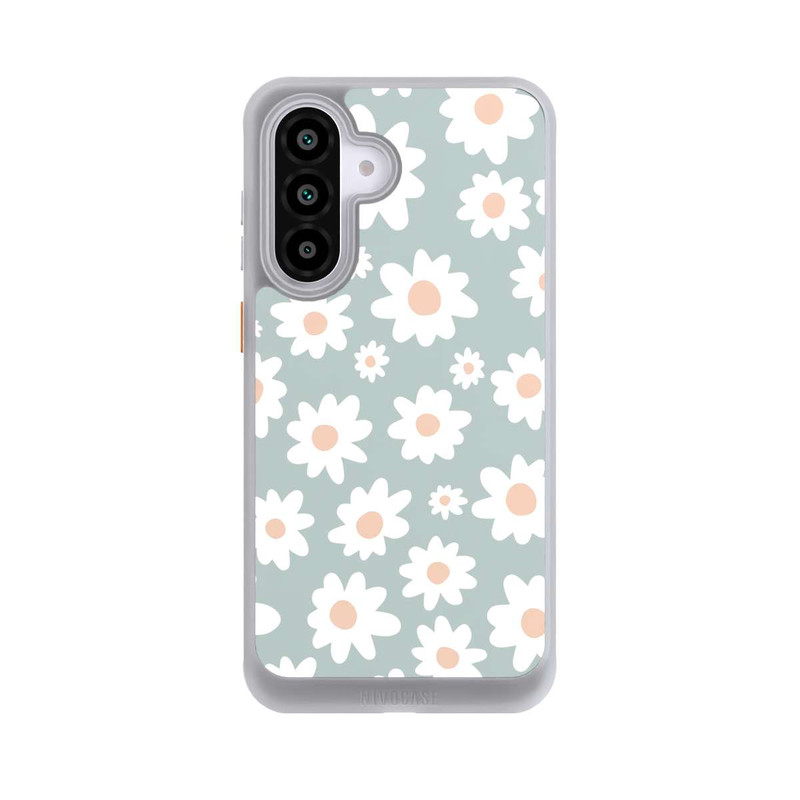 Galaxy A56 5G NIVOcore Daisy Flower Seamless Pattern Green