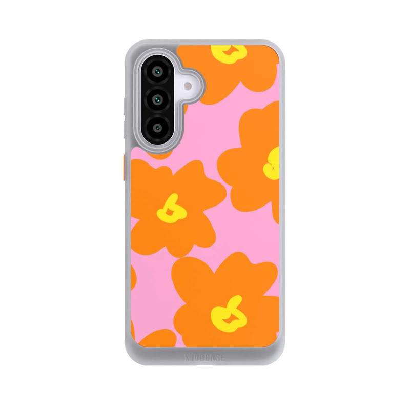 Galaxy A56 5G NIVOcore Fleurs Rétro Rose & Orange