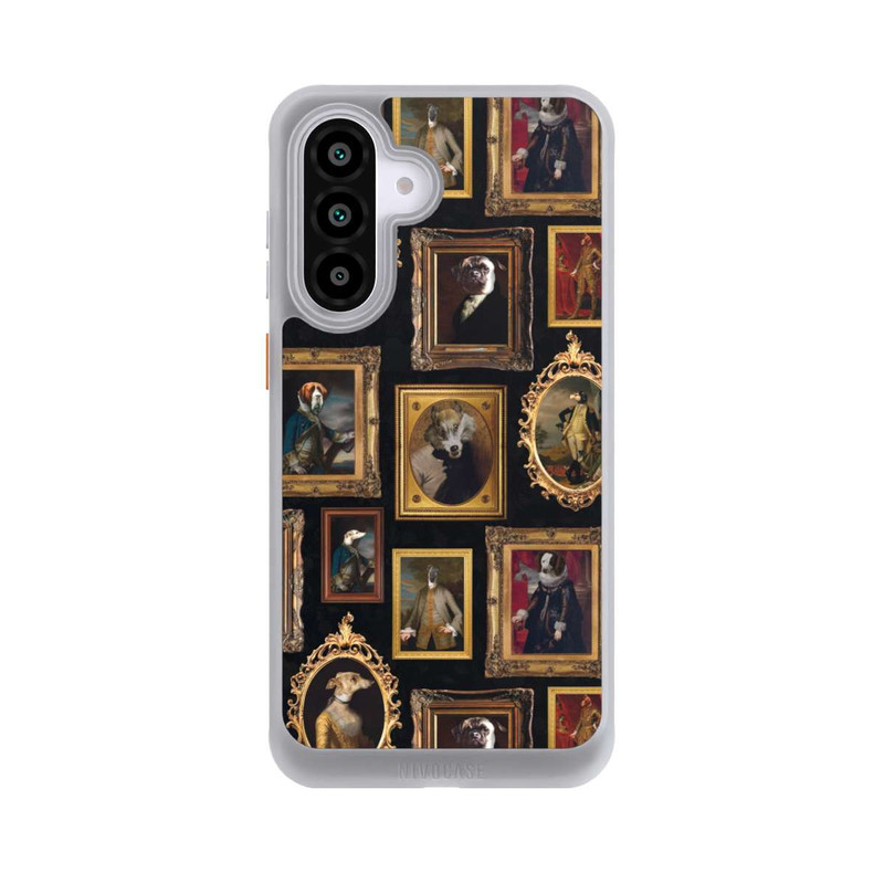 Galaxy A56 5G NIVOcore Bilderrahmen Muster Hunde altmodisch mit KI