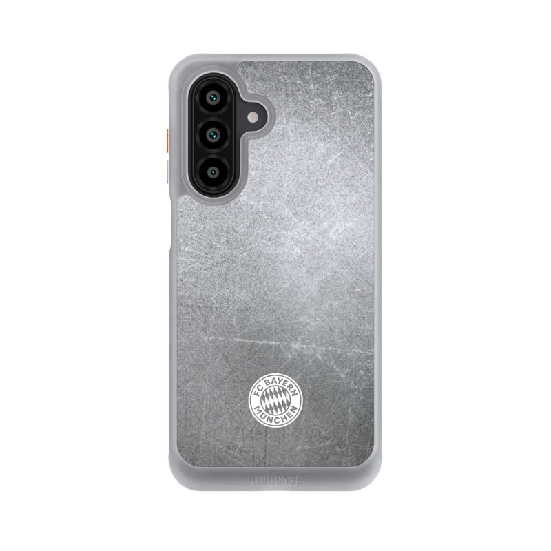 Galaxy A17 5G NIVOcore Klassisches FCB Logo Klein - Weiß auf Metalllook