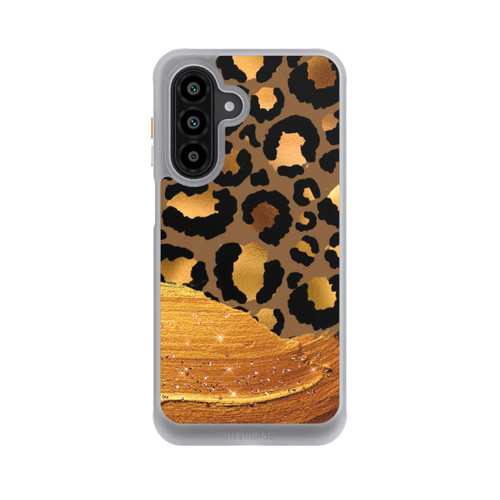 Samsung Galaxy A17 5G NIVOcore Dunkelgoldener Leoparden Glitzerlook