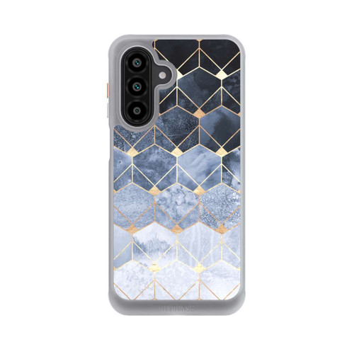 Samsung Galaxy A17 5G NIVOcore Impression Or Hexagones Bleus Et Diamants