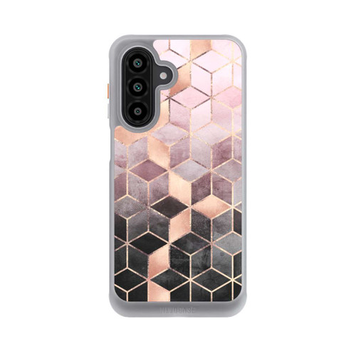 Samsung Galaxy A17 5G NIVOcore Imprimé Cubes Dégradés Gris Rose