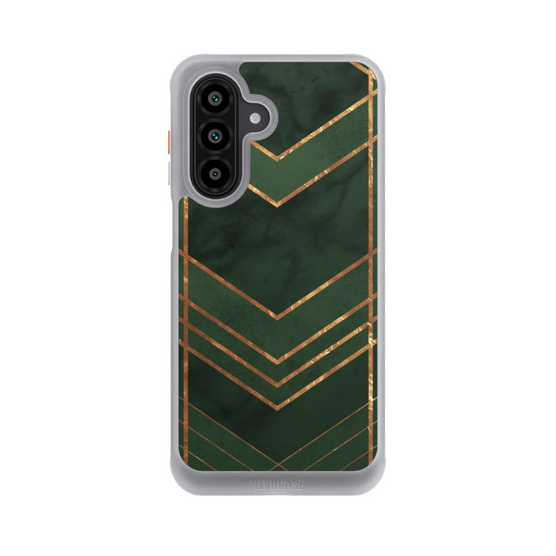 Galaxy A17 5G NIVOcore Dark Green Pattern Golden Stripes