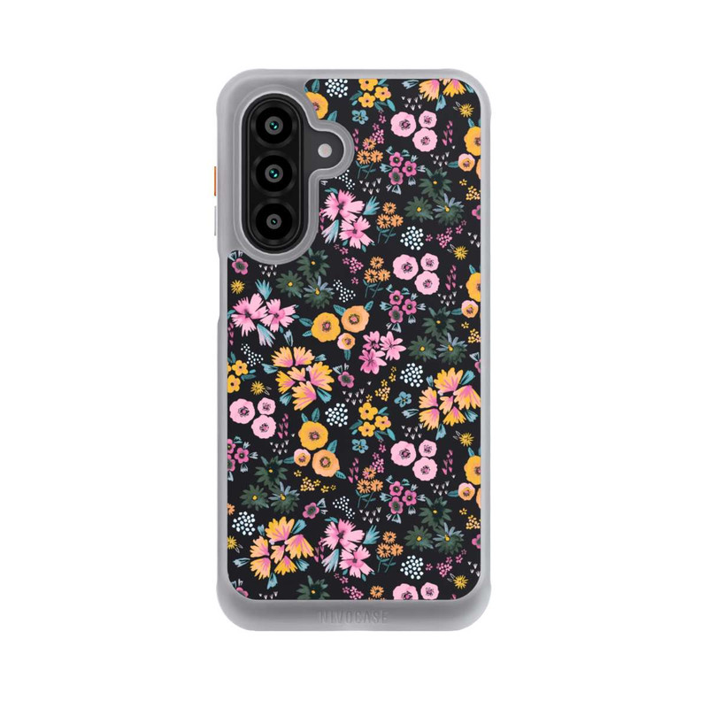 Galaxy A17 5G NIVOcore Kleine bunte Blumen Schwarz 2