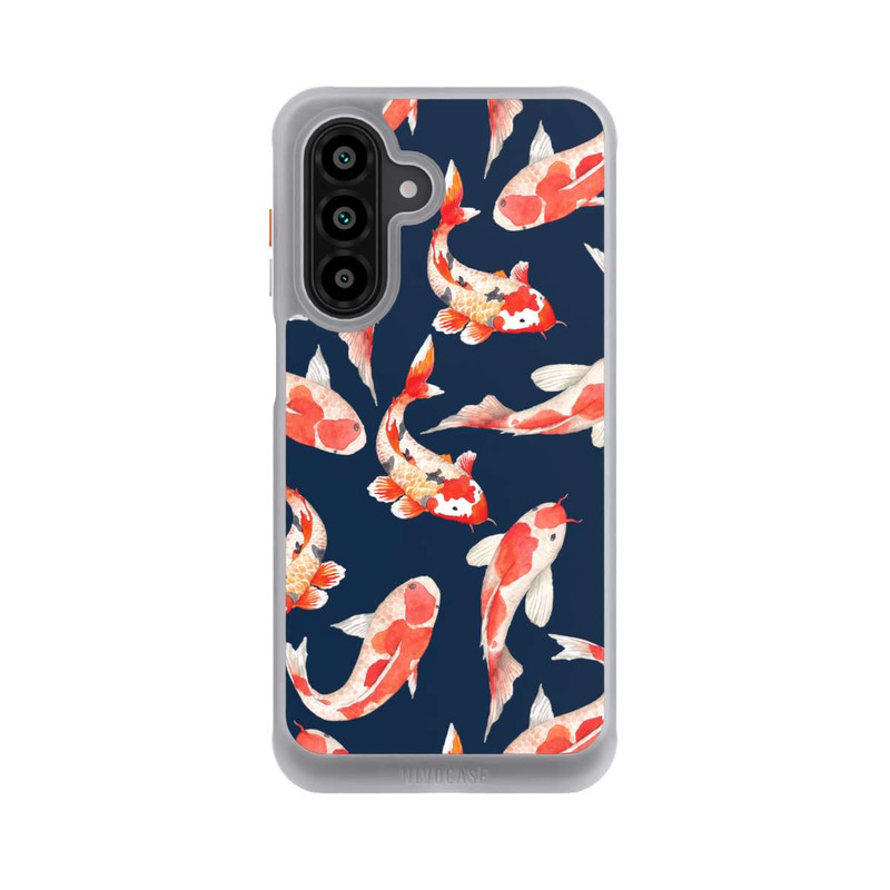 Galaxy A17 5G NIVOcore Koi auf blauem Hintergrund