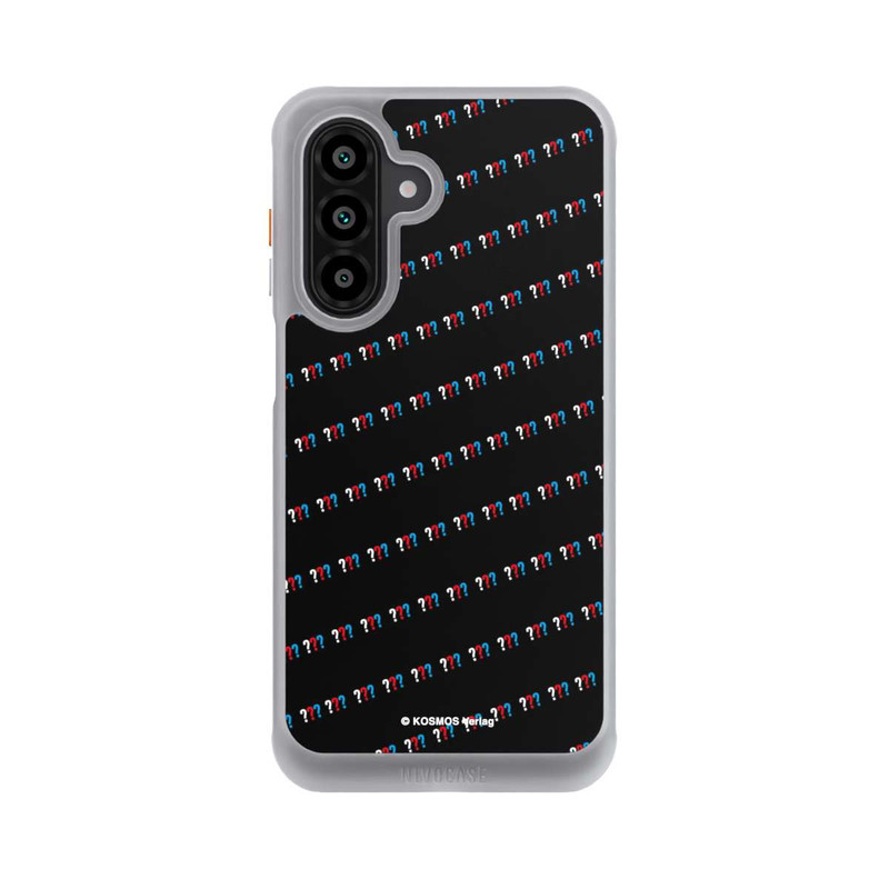 Galaxy A17 5G NIVOcore Drei Fragezeichen Muster Schräg