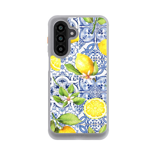 Samsung Galaxy A17 5G NIVOcore Mediterrane Amalfi Küste mit Blauen Kacheln und Zitronen