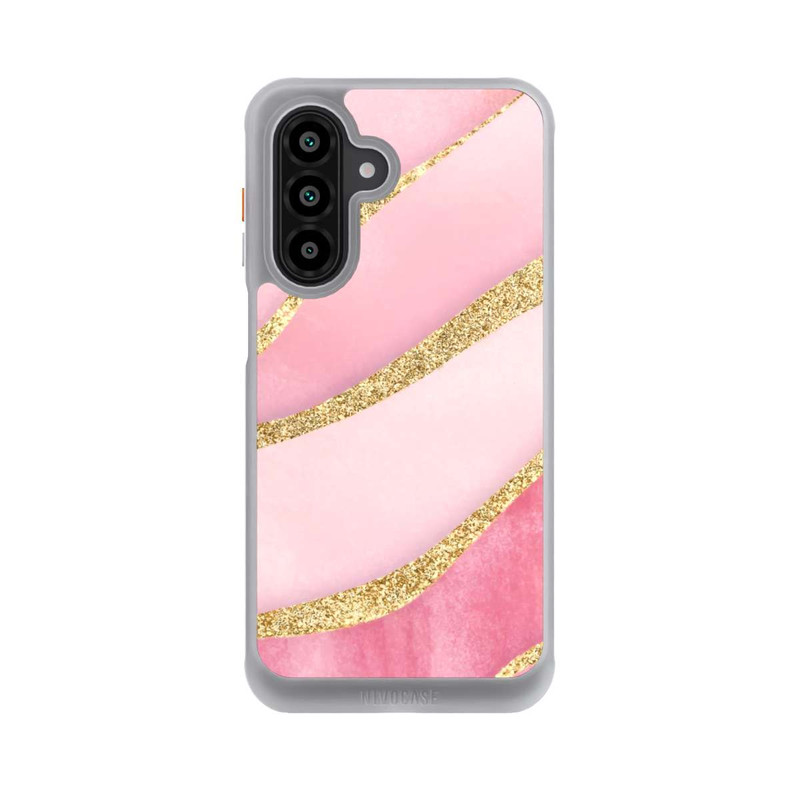 Galaxy A17 5G NIVOcore Pink Marble Goldprint Stripes