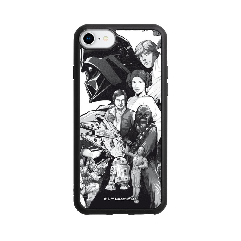 iPhone 7 Base Case StarWars Charaktere - Schwarz-Weiß