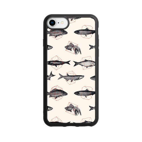 Apple iPhone 7 Base Case Fische in Geometrie