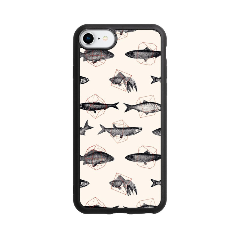 iPhone 7 Base Case Fische in Geometrie