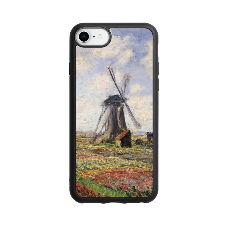 iPhone 7 Base Case Tulpenfelder mit der Rijnsburger Windmühle von Claude Monet