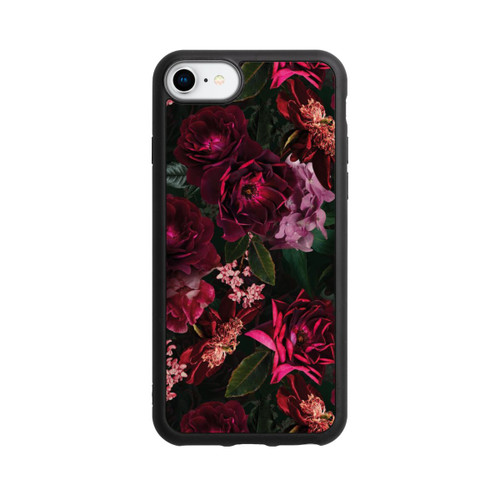 Apple iPhone 7 Base Case Dunkle romantische Vintage Rosen und Pfingstrosen