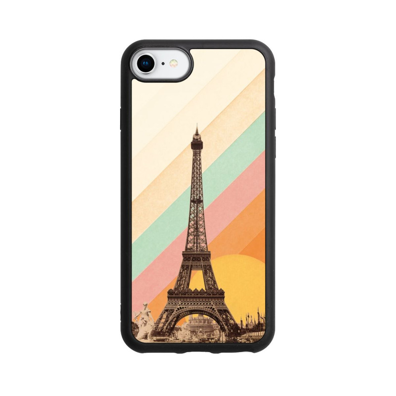 iPhone 7 Base Case Eiffelturm Regenbogen