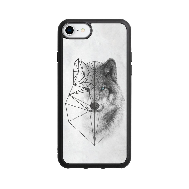 iPhone 7 Base Case Polygonaler Wolf