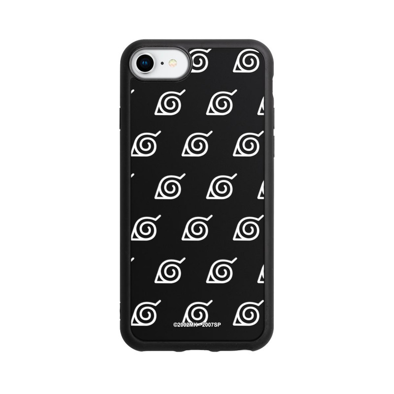 iPhone 7 Base Case Weißes Konoha-Muster Transparent