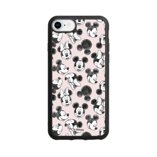 Apple iPhone 7 Base Case Minnie &amp; Mickey Viele Gesichter Pink