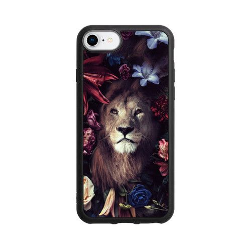 Apple iPhone 7 Base Case Löwe Blumenrahmen