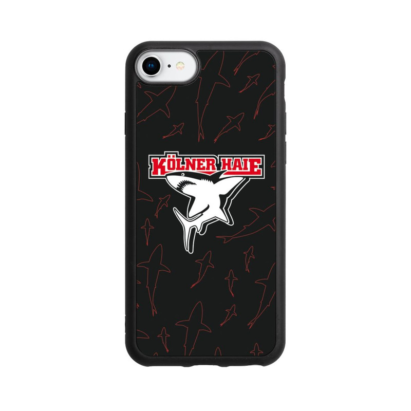 iPhone 7 Base Case Haie Muster Rot